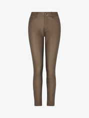 Pantalon slim en simili effet enduit - Bronze - 1