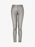 Pantalon slim en simili effet enduit - Gris taupe - 1