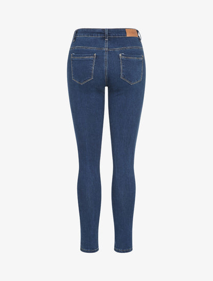 Jean slim à fermeture à 2 boutons - Bleu denim - 2