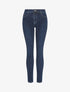Jean droit stretch à taille standard - Bleu denim - 1