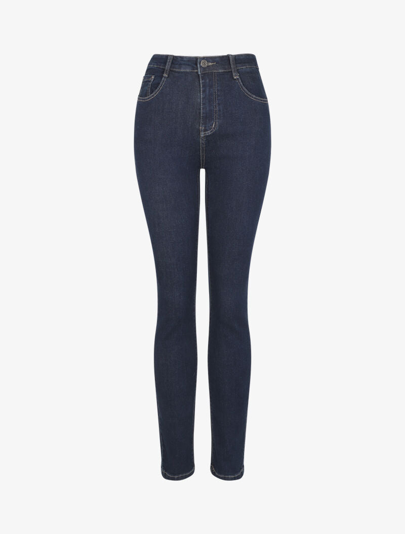 Jean brut à surpiqûres apparentes - Brut - 1