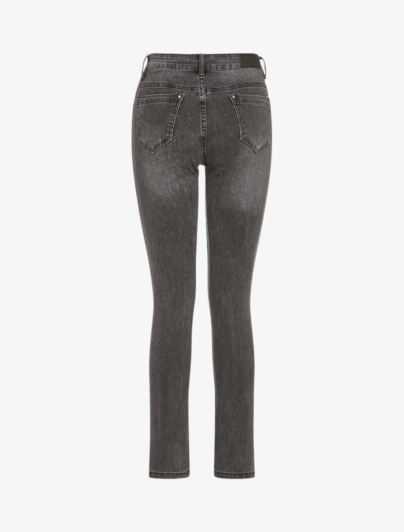 Jean stretch droit délavé - Anthracite - 2