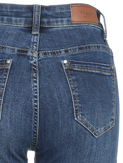 Jean taille standard délavé coupe droite - Bleu - 3