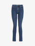 Jean slim stretch à poches à détail strass - Bleu - 4