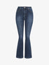 Jean flare à taille haute et bords fendus - Bleu denim - 5