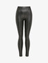 Legging en simili à taille haute élastiquée - Noir - 3