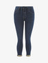 Jean à taille standard avec lien de serrage - Bleu denim - 1