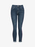 Jean slim à bandes contrastantes - Bleu denim - 1
