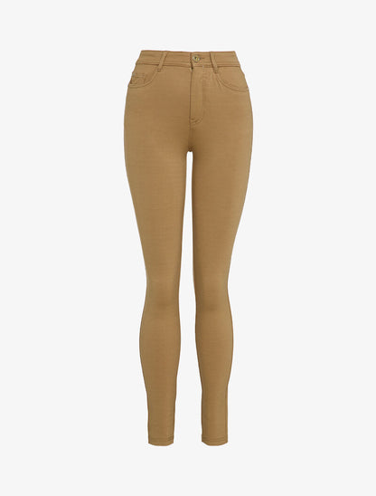 Pantalon stretch basique - Taupe - 1