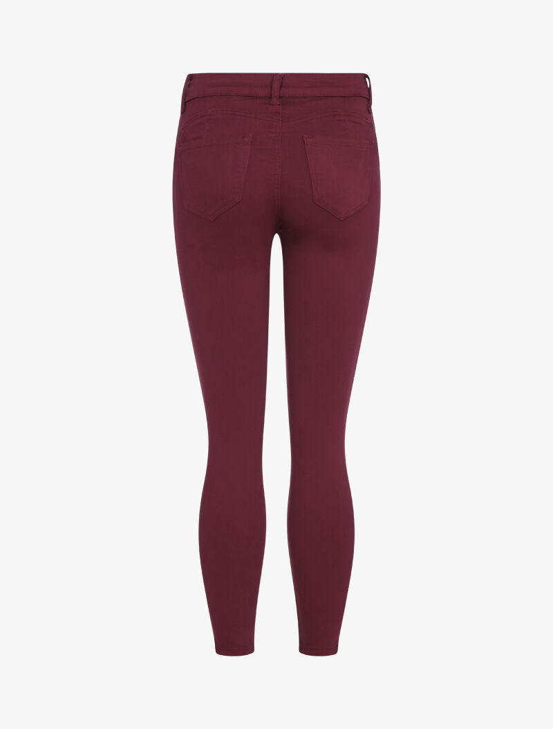 Jean slim uni - Lie de vin - 2