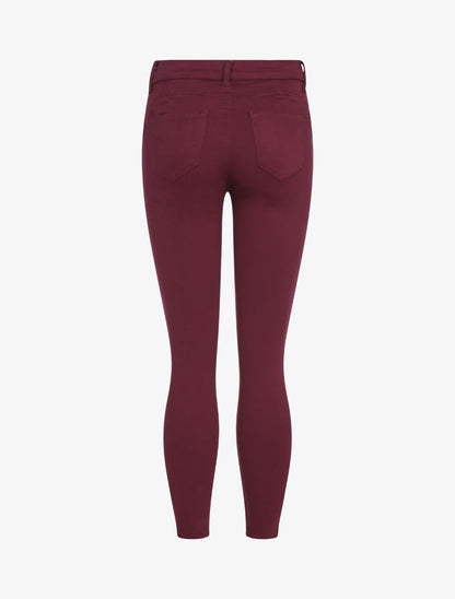 Jean slim uni - Lie de vin - 2