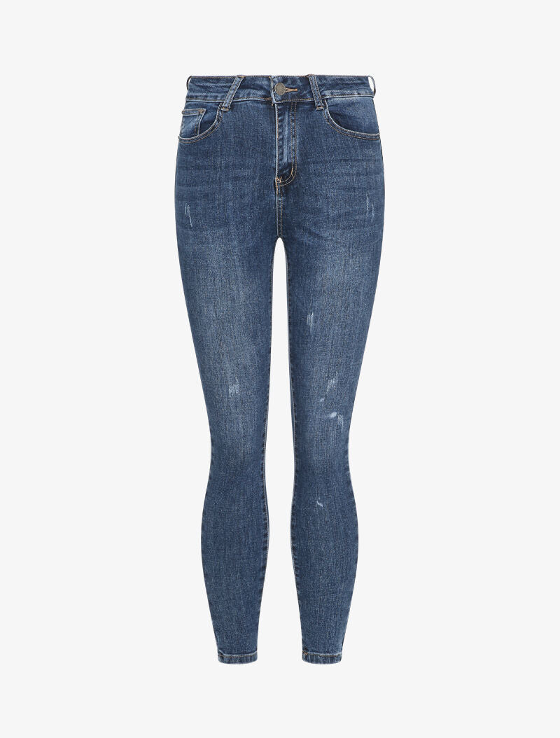 Jean ultra skinny à fines griffures - Bleu denim - 3