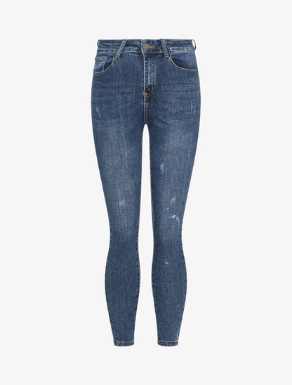 Jean ultra skinny à fines griffures - Bleu denim - 3