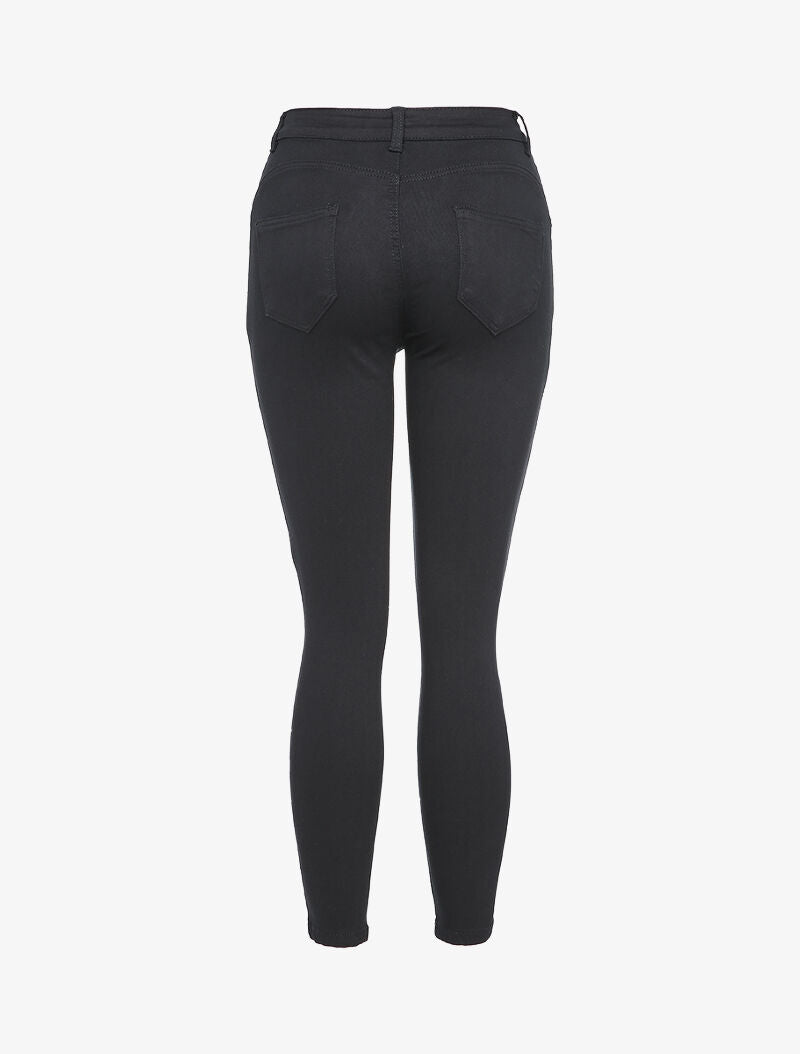 Jean skinny boutonné - Bleu nuit - 2