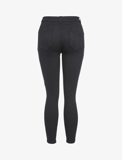 Jean skinny boutonné - Bleu nuit - 2