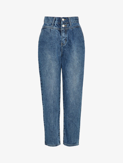 Jean dad taille standard - Bleu denim - 4
