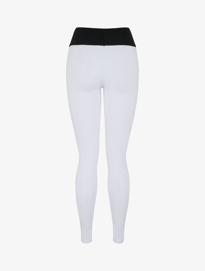 Legging à taille texturée et à petits zips - Blanc - 2