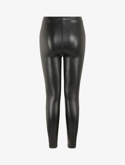 Legging ultra skinny en simili - Noir - 2