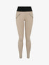 Legging à taille texturée et à petits zips - Beige - 4