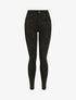 Pantalon ultra skinny imprimé écailles dorées - Noir - 1