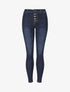 Jean skinny à fermeture boutonnée - Bleu denim - 4