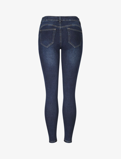 Jean skinny à fermeture boutonnée - Bleu denim - 2