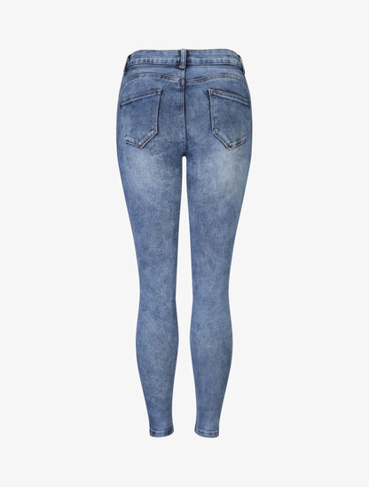 Jean ultra skinny délavé - Bleu - 2