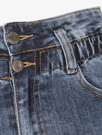 Jean ultra skinny à taille élastiquée - Bleu - 3