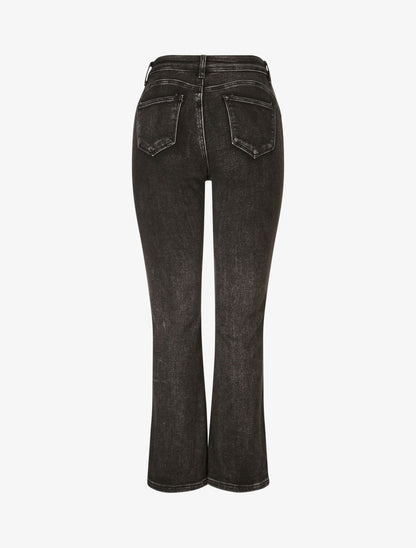 Jean flare à taille standard - Gris foncé - 2
