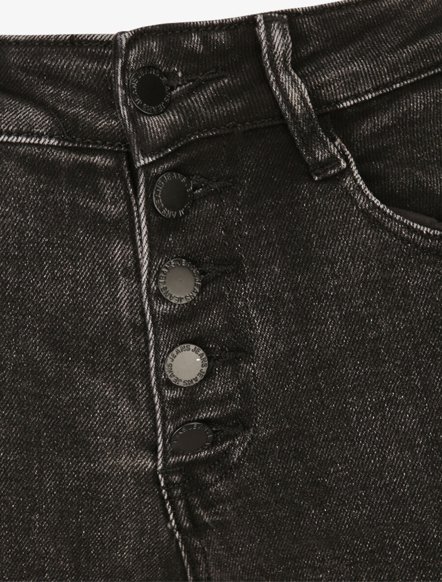 Jean flare à taille standard - Gris foncé - 3