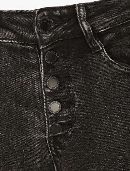 Jean flare à taille standard - Gris foncé - 3