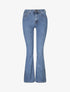 Jean flare à bords fendus - Bleu - 1