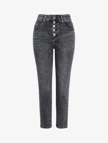 Jean mom 7/8 - Gris foncé - 1