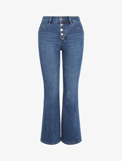 Jean flare délavé - Bleu - 4