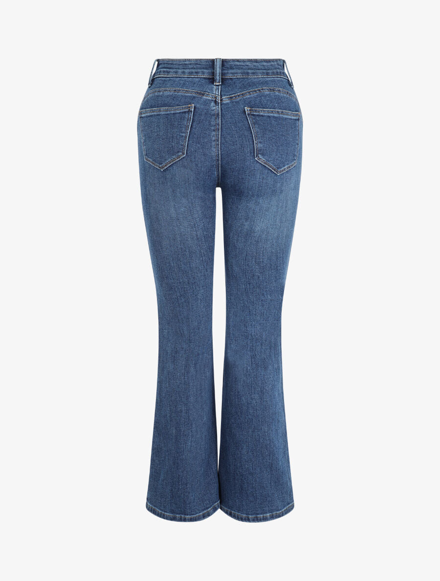 Jean flare délavé - Bleu - 2