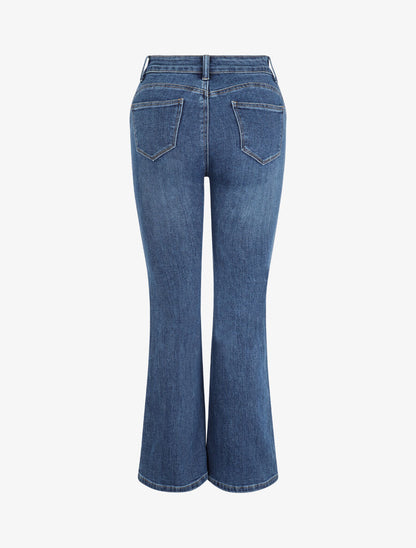 Jean flare délavé - Bleu - 2