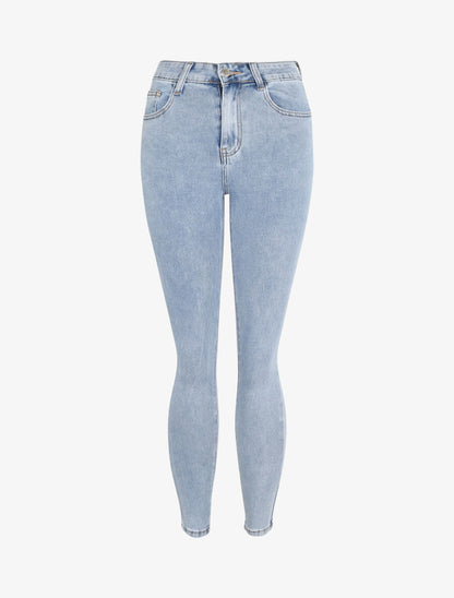 Jean stretch coupe skinny - Bleu clair - 1