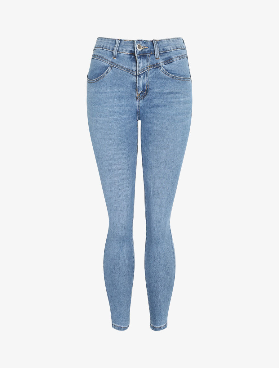 Jean push up coupe skinny - Bleu - 1