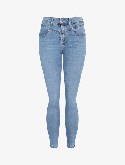 Jean push up coupe skinny - Bleu - 1