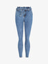 Jean ultra skinny à taille volantée - Bleu denim - 1