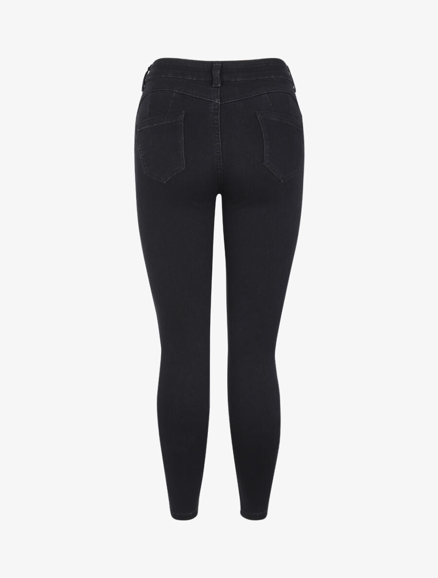Jean push up coupe skinny - Noir - 2