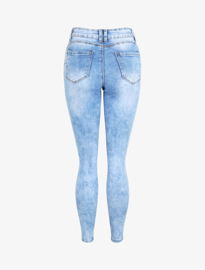 Jean skinny push up - Bleu - 4