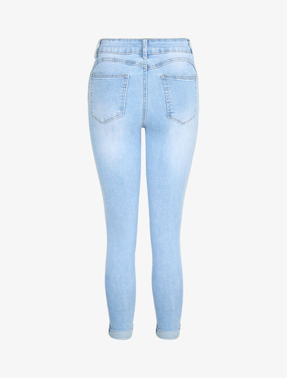 Jean push up retroussable - Bleu clair - 2