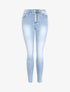 Jean push up à fermeture boutonnée - Bleu gris - 1