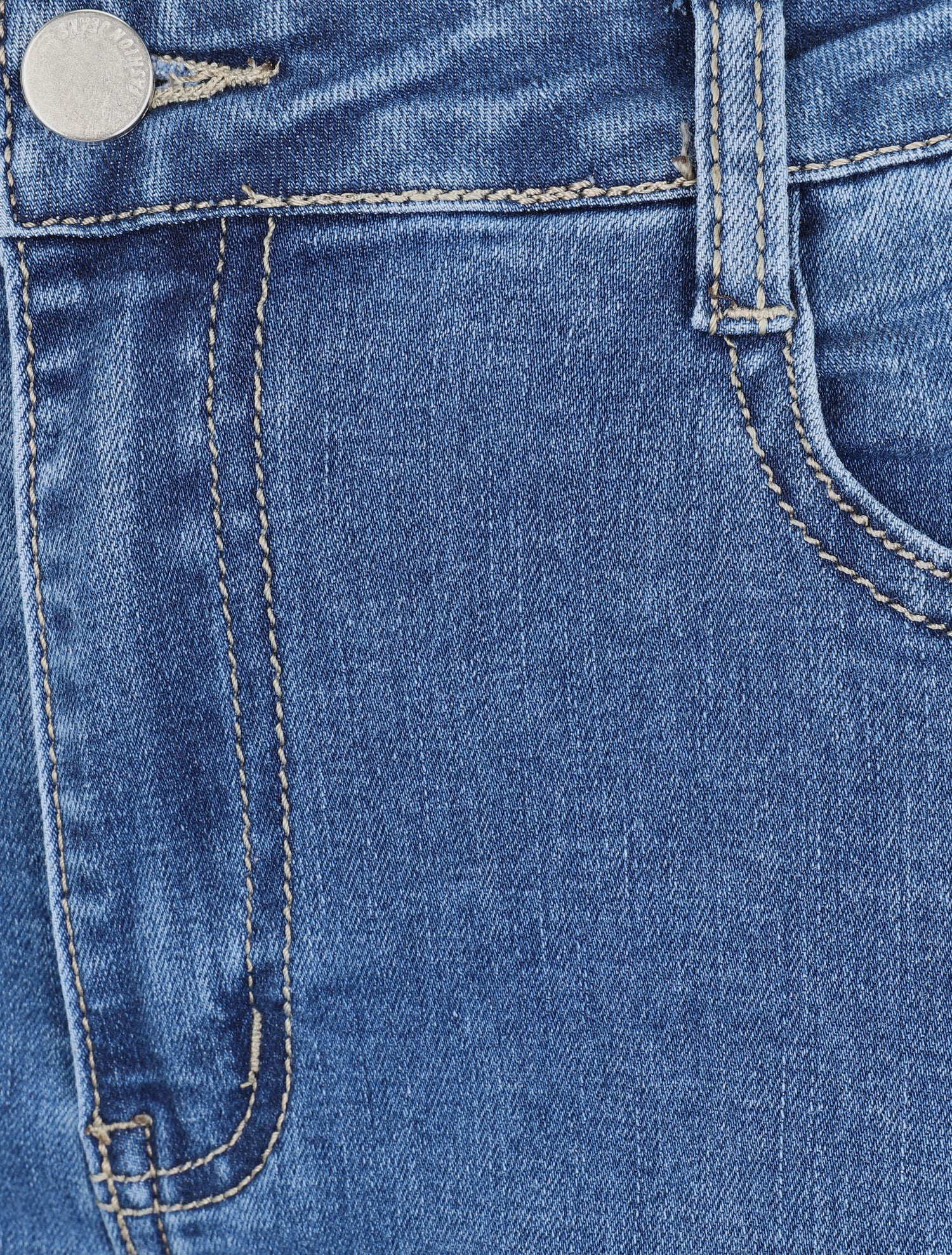Jean skinny grande taille légèrement délavé - Bleu - 3