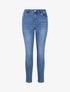 Jean skinny grande taille délavé - Bleu clair - 4