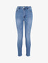 Jean slim grande taille à bords coupe franche - Bleu clair - 1