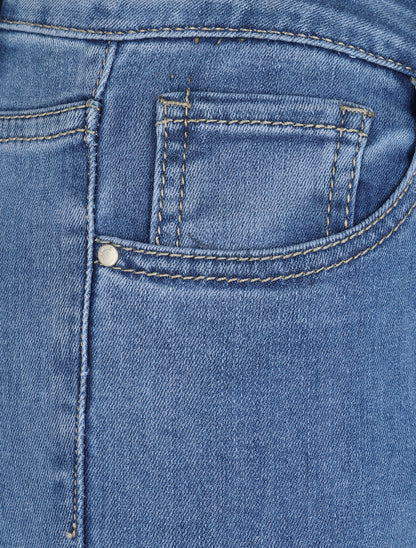 Jean skinny uni et stretch - Bleu - 3