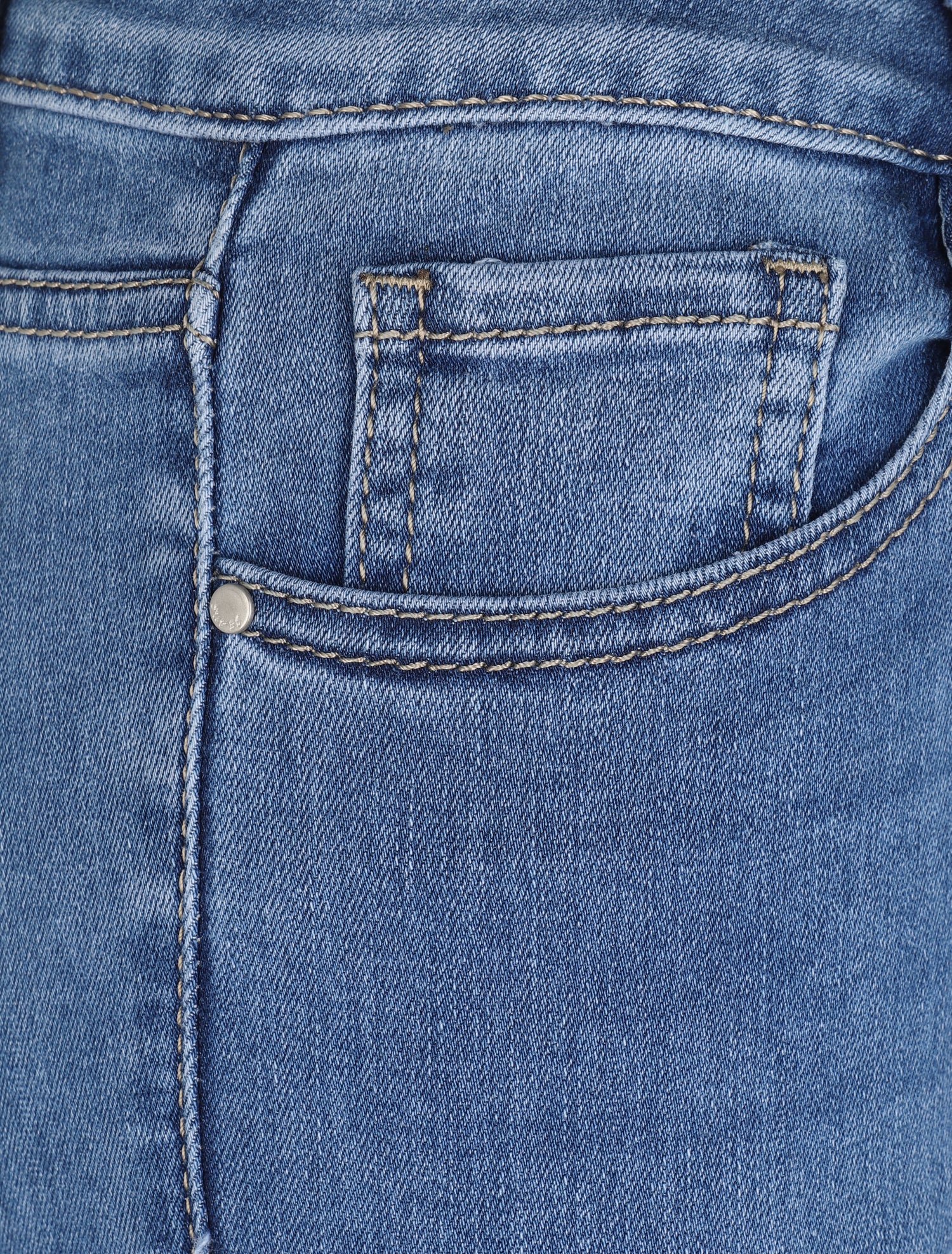 Jean 7/8 déchiré à bords coupe franche - Bleu - 3