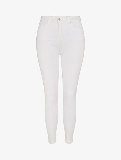 Jean skinny push up à coutures apparentes - Crème - 1